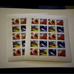 2 - USPS Postcard Stamp Sheets